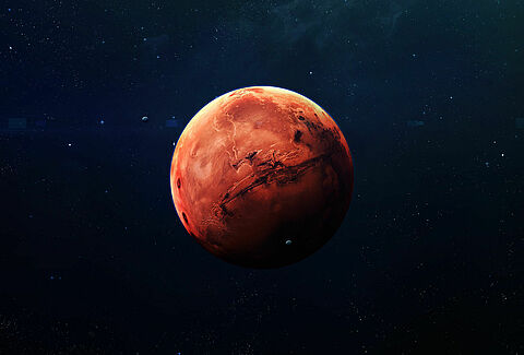 Een balans op Mars